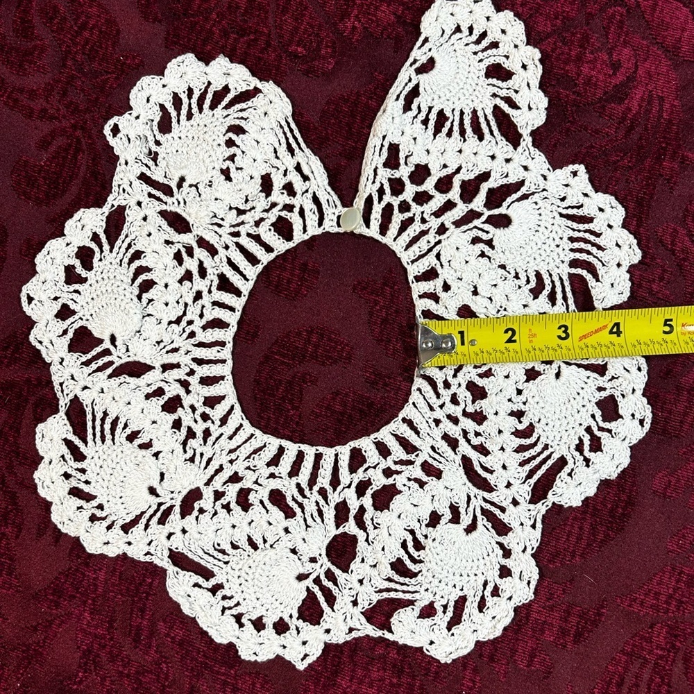 Handmade White Crochet Collar - Picture 3 of 3